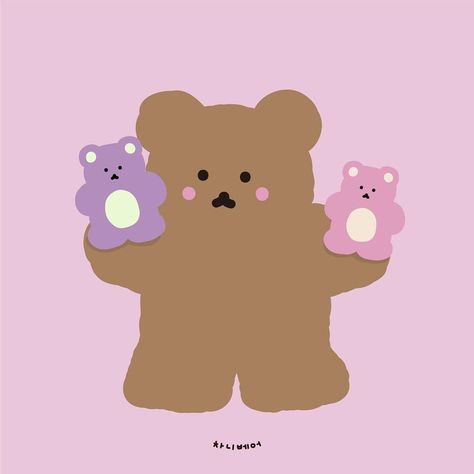 Studio Ghibli Inspired, Chani Bear, Phone Themes, Brown Bear, Studio Ghibli, So Cute, Bears, Hello Kitty, Kitty