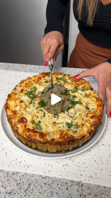 The Shaba Kitchen | I'll never make rigatoni another way 🥰 | Instagram Stuffed Rigatoni Recipes, The Shaba Kitchen Recipes, Rigatoni Lasagna, Rigatoni Pasta Pie, Stuffed Rigatoni, Rigatoni Bake, The Shaba Kitchen, Barilla Recipes, Homemade Chicken Alfredo