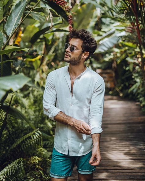 Raphaël Spezzotto-Simacourbe’s Instagram photo: “🍃 Riding the jungle from @visit_costarica dressed with @insimaparis summer collection #CostaRica #PuraVida” Jungle Photoshoot, Green Gardens, Archangel Raphael, Personal Aesthetic, Green Garden, Personal Brand, Pic Ideas, Photoshoot Ideas, Personal Branding