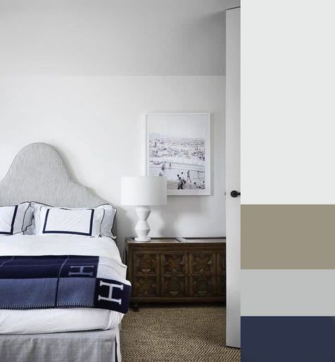 White: Dulux Lexicon SW1E3 Flooring: Dulux Barnfloor S15B4 Grey: Dulux Madigan SN4F2 Navy: Dulux Ahoy S41D9 Dulux Lexicon, Contemporary Colour Palette, Contemporary Color Palette, Interior Decoration, Colour Palette, Favorite Color, Sydney, Interior Decorating, Flooring