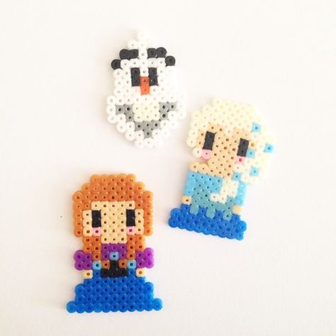 Instagram photo by @pixelempire ( Pixel Empire ) | Iconosquare Elsa Perler Bead Pattern, Frozen Perler Beads, Frozen Hama, Olaf Perler Bead Pattern, Jasmine Perler Beads, Sheep Perler Beads, Merida Perler Beads, Bead Figures, Hama Beads Disney