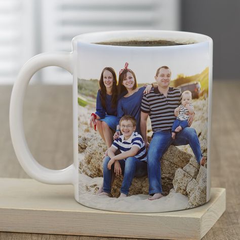 Love Photo Collage, Sublimacion Ideas, Design Your Own Mug, Personalization Mall, Pink Coffee Mugs, Custom Photo Mugs, Custom Coffee Cups, Blue Coffee Mugs, Large Coffee Mugs