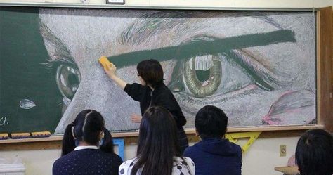 Students Create Amazing Chalk Drawings On Classroom Blackboard, And Seeing Teacher Erase Them Will Break Your Heart | Bored Panda Artist Problems, Friend Zone, Chalk Drawings, Student Created, Chalkboard Art, Art Memes, Komik Internet Fenomenleri, Art Tutorial, Anime Memes