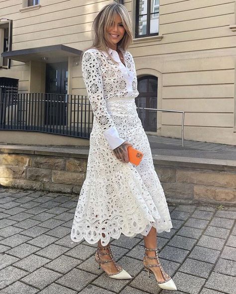 All items by @Valmont_lana😍😍 🛍Shop ➡️ WWW.VALMONT-LANA.COM • 🌏Free Shipping Worldwide & Easy return Enter code💥VL10D💥For Extra 10% OFF!🥳 • Place your order⬇️ 🛍WWW.VALMONT-LANA.COM👈 Embroidery Shirt, Cotton Maxi Dress, Party Suits, Langer Rock, White Lace Dress, Lace Set, Summer White, Cotton Maxi, Maxi Dress Cotton