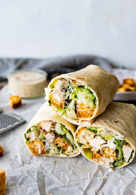 Chicken Caesar Wrap Cesar Wrap, Slowcooker Pasta, Portable Meals, Chicken Cesar, Chicken Caesar Salad Wraps, Caesar Salad Wrap, Caesar Wrap, Chicken Caesar Wrap, Caesar Chicken