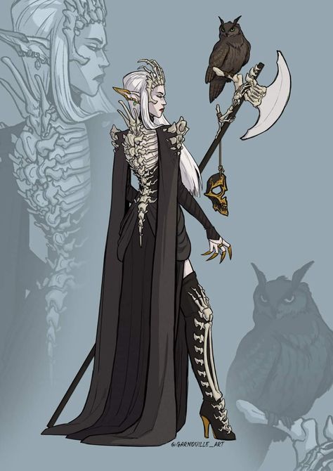 Necromancer Outfit Male, Eldritch Horror Outfit, Necromancer Aesthetic Outfit, Dnd Necromancer Art, Necromancer Cosplay, Female Necromancer Art, Necromancer Armor, Necromancer Outfit, Necromancer Character Design