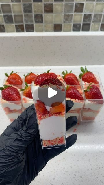 Sweets by Fawziyah🎀 on Instagram: "Strawberry cheesecake shooters🍓✨
-
-
-
-
-
-
-
-
#strawberry #strawberrycheesecake #cheesecake #cheesecakeshooters #bakersofinstagram #cakesofinstagram #dessert #dessertcups #209 #209treats #explore #explorepage #fyp" Strawberry Cheesecake Shooters, Cheesecake Shooters, Surprise Party, Dessert Cups, Strawberry Cheesecake, Dessert Table, Cheesecake, Dessert, Cake