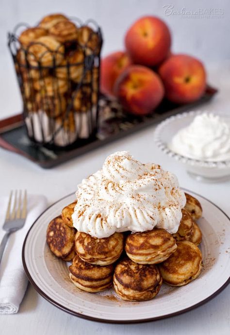 Hygge Recipes, Hygge Food, Danish Pancakes, Pork Cheeks, Sweetened Whipped Cream, Peaches And Cream, Peaches Cream, Peaches N Cream, Best Breakfast