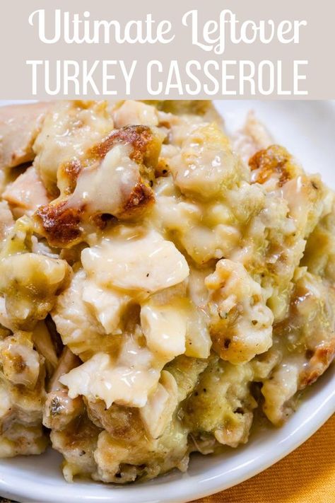 Country Gravy Casserole, Thanksgiving In A Pan Casserole, Turkey Crunch Casserole, Scalloped Turkey Casserole Recipes, Turkey Stuffing Gravy Casserole, Leftovers From Thanksgiving, Turkey Dinner Leftover Casserole, Turkey And Stuffing Casserole Crockpot, Turkey Hashbrown Casserole Recipes