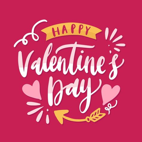 Happy valentine's day typography Free Ve... | Free Vector #Freepik #freevector #background #heart #love #typography San Valentin Vector, Valentines Day Drawing, Print Design Template, Valentines Day Clipart, Valentines Day Greetings, Valentines Day Background, Happy Today, Valentines Day Party, Happy Valentine's Day