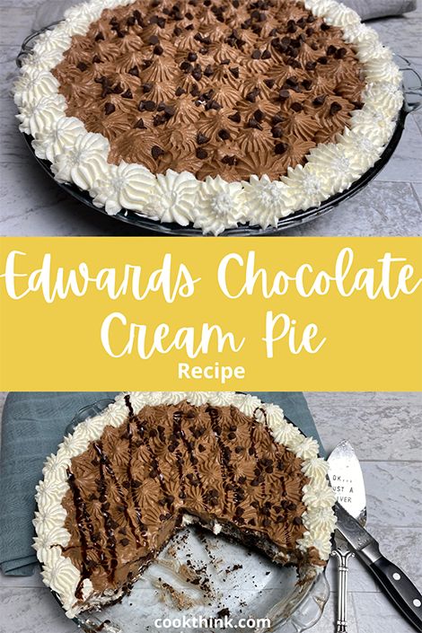 Chocolate Cream Pie Recipe, Baking For Beginners, Dreamy Desserts, Dessert Pie, Baking Treats, Bakers Chocolate, Chocolate Pie Recipes, Chocolate Creme, Pie Shop