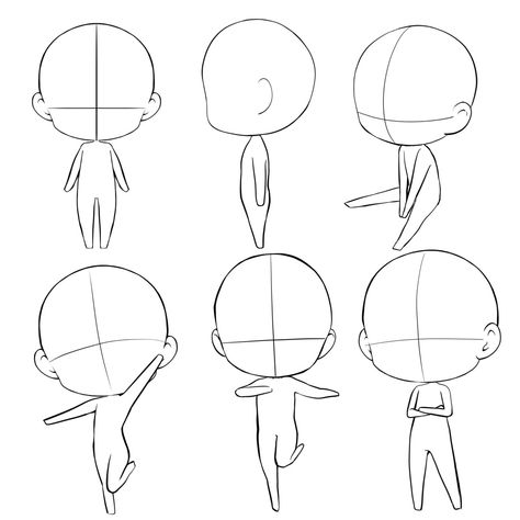 Chibi Anatomi Chibi, Body Chibi, Ych Poses, Amazing Drawing Ideas, Character Turnaround, Chibi Body, Chibi Characters, Drawing Stuff, Animation Reference