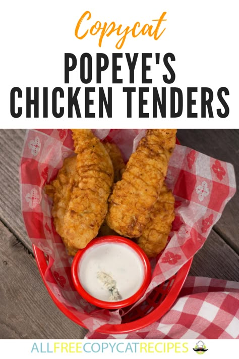 Popeyes Chicken Tenders, Homemade Fried Chicken, Popeyes Chicken, Fast Food Places, Chicken Entrees, Copykat Recipes, Chicken Tender Recipes, Copycat Restaurant Recipes, Fried Chicken Recipes