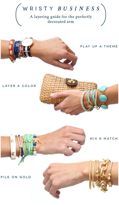 Bracelet Layering Ideas, Bracelet Guide, Bracelet Layering, Layering Jewelry, Preppy Girls, Wrist Candy, Arm Party, Premier Designs, Layered Jewelry