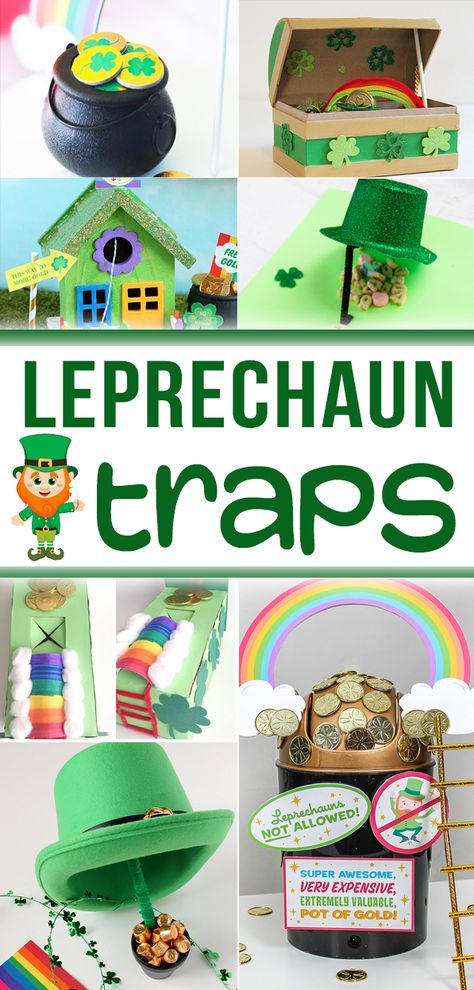 11 Fun Leprechaun Trap Ideas - Love and Marriage Easy Leprechaun Trap, Make A Leprechaun Trap, Leprechaun Trap Ideas, Leprechaun Trap Project, Leprechaun Trap, St Patricks Day Crafts For Kids, Messy Kids, Leprechaun Hats, St Patrick's Day Crafts