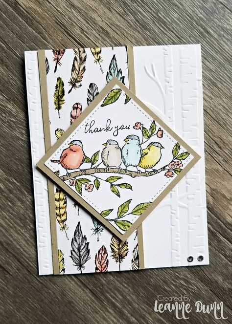 Cards With Birds, Encouraging Cards, Free As A Bird, Birds On A Branch, Dsp Cards, Stamping Cards, Bird Stamp, Rainbow Card, Stampin Up Catalog