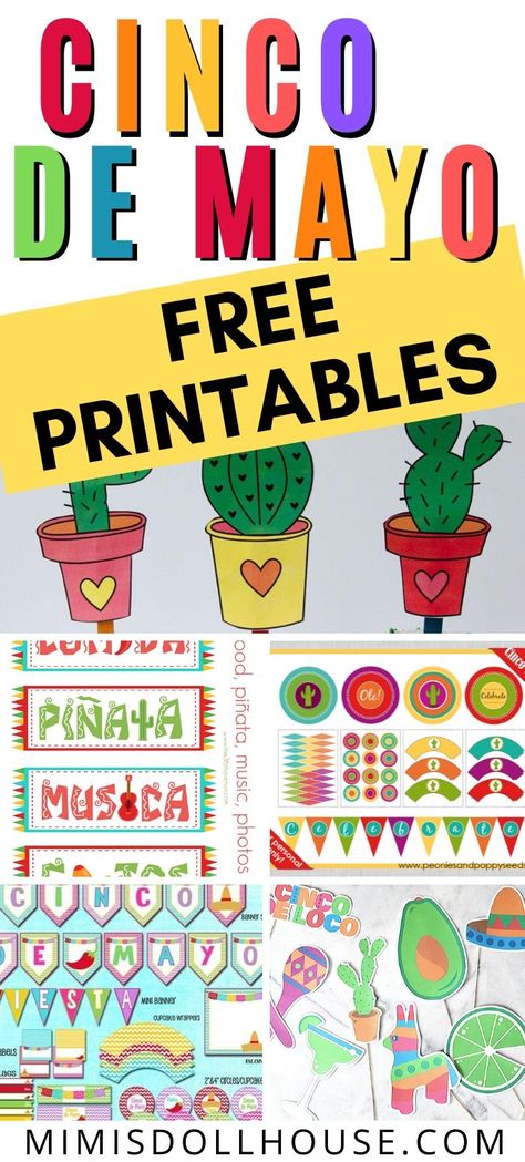 Cinco de Mayo: FREE Cinco de Mayo Printables.  Throwing a party for Cinco de Mayo?  How about some FREE Cinco de Mayo Printables to get you started. Be sure to checkout all our Cinco de Mayo Ideas and Holiday Inspiration. Cinco De Mayo Ideas, Get You, Free Printables For Kids, Throwing A Party, Fiesta Party Decorations, Fiesta Theme Party, Mexican Party Theme, Taco Party, Fiesta Theme