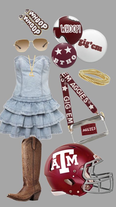 Aggie game day!! Aggie Gameday Outfit, College Gameday Outfits, Custom Jean Jacket, College Game Days, College Fits, Game Day Outfit, Custom Jeans, Casual Preppy Outfits, Concert Fits