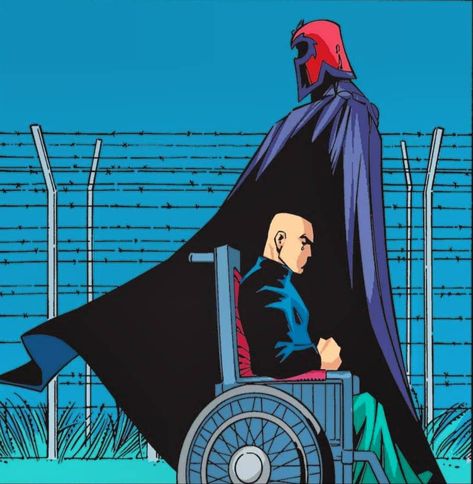 Professor X And Magneto Fanart, Professor Xavier Comic, Professor X Comic, Magneto And Charles, Magneto Fanart, Professor X And Magneto, Magneto Comic, Charles Erik, Retro Comic Art