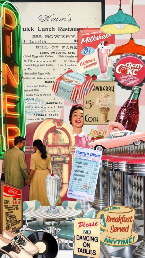 #dinercore #diner #1950s #dineraesthetic Vintage 1950s Aesthetic, 1950 Aesthetic, 1950s Party Ideas, Old Hollywood Party, 1950s Aesthetic, Diner Aesthetic, 50s Aesthetic, 1950s Diner, Everyday Bag Essentials