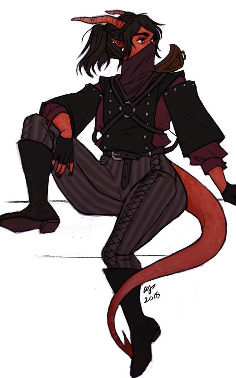 Rogue Drawing Reference, Thief Oc Male, Tiefling Outfits, Theif Character Design, Dnd Character Design Tiefling, Dnd Tiefling Female Character Design, Tiefling Rogue Male, Teifling Male Character Art, Female Tiefling Rogue