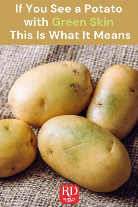 Are green potatoes safe to eat? We dug into the science to find out. Boiled Red Potatoes, Sack Of Potatoes, Green Potatoes, Canned Potatoes, Eat Green, Potato Skin, Idaho Potatoes, Green Skin, A Potato