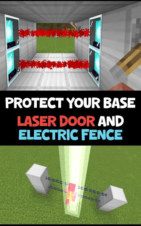 Minecraft Redstone: Build Hacks - Laser Door and Electric Fence Minecraft Redstone Door, Minecraft Redstone, Kindle Scribe, English File, Electric Fence, Ios Games, Ios Apps, Minecraft Houses, X Ray