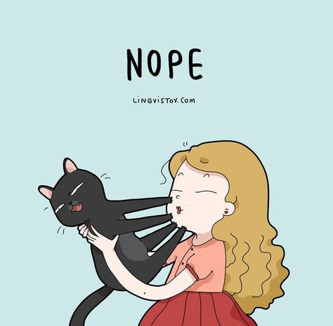 Lingvistov Is Back With 24 Illustrations Summarizing His Life As a Cat Owner - I Can Has Cheezburger? Meme Chat, Cat Cartoons, Cat Comics, Funny Drawings, A Black Cat, Cat Quotes, Cats Illustration, Dessin Adorable, Cats Funny