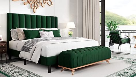 Affordable, cute upholstered bed Velvet Beds, Upholstered Bedroom Set, Queen Size Beds, Platform Bedroom Sets, White Bed Frame, Upholstered Bedroom, Velvet Upholstered Bed, Queen Size Platform Bed, Bed Platform