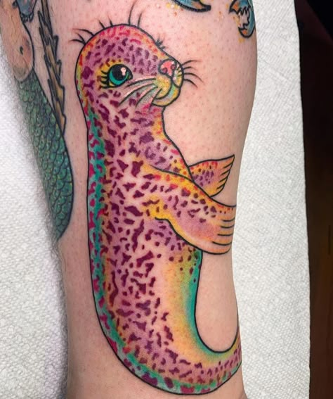 Lisa Frank Tattoos, Lisa Frank Tattoo, Frank Tattoo, Fandom Tattoos, Up Tattoos, Halloween Tattoos, Lisa Frank, Pretty Cars, Sea Lion