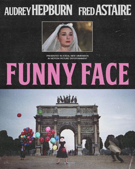 132/366 Funny Face Directed by Todd Solondz 1957 USA Funny Face Poster, Todd Solondz, Movie Graphics, Poster Challenge, Directed By, Fred Astaire, Funny Face, Film Posters, Magazine Covers