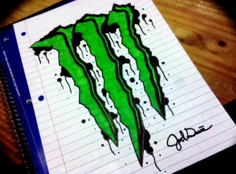 Monster Energy Monster Energy Guitar, Monster Energy Drink Drawing, Monster Drink Drawing, Monster Energy Drawing, Monster Energy Tattoo, Monster Bedroom, Monster Energy Drinks, Energy Artwork, Energy Drawing