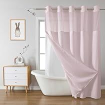 Hotel Shower Curtain, Hookless Shower Curtain, Pink Shower Curtain, Farmhouse Contemporary, Traditional Curtains, Waffle Weave Shower Curtain, Pink Shower Curtains, Bathroom Features, Spa Shower