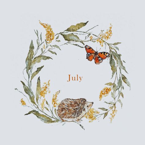 Jane Carkill Illustration, Animal Design Illustration, Summer Illustrations, Wildflowers Painting, Welcome July, Summer Embroidery, Flowered Dress, Illustration Story, Summer Illustration