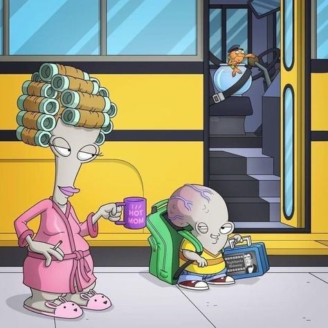 Roger The Alien, Good Morning Usa, Roger Smith, Seth Macfarlane, Trash Art, Aliens Funny, American Dad, Cartoon Memes, Funny Profile Pictures