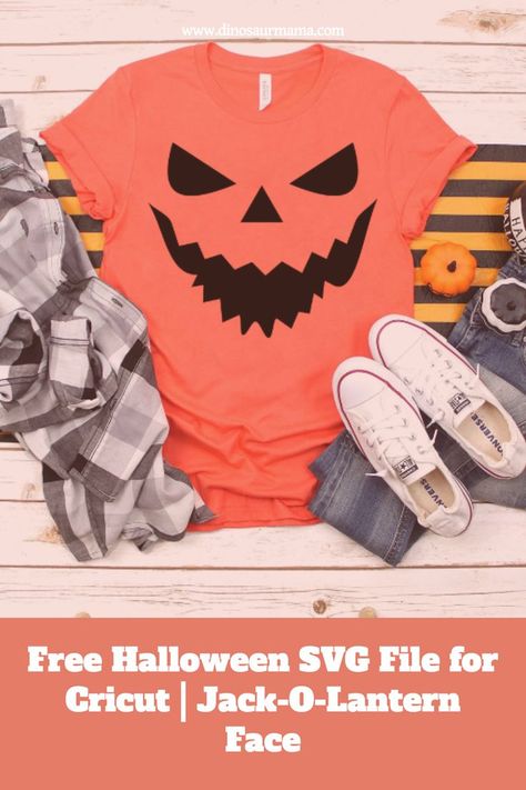 Free Jack-O-Lantern SVG File for Cricut Crafts. Jack o Lantern Pumpkin face on an orange shirt. Cricut Project idea. Diy Halloween Shirts For Kids, Halloween Crafts For Adults, Halloween Shirts For Kids, Free Halloween Svg, Diy Halloween Shirts, Fall Crafts For Adults, Halloween Decorations To Make, Crafts By Season, Halloween Craft Projects