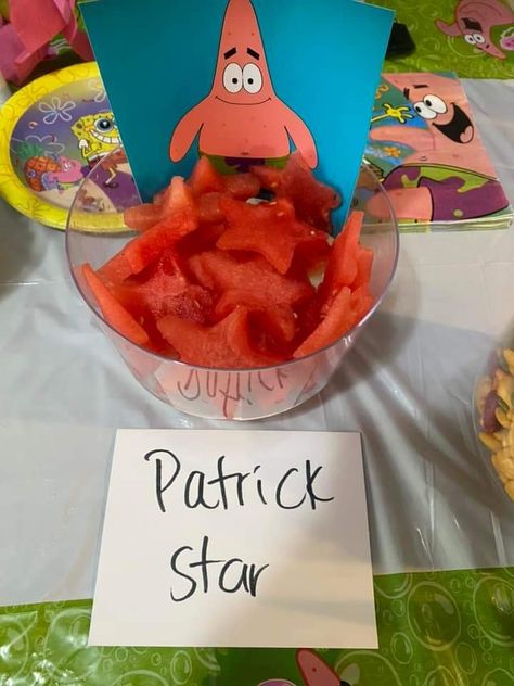 Spongebob Birthday Activities, Sponge Bob 25 Birthday Ideas, Spongebob Themed Cake, One Year Later Spongebob Birthday, Spongebob Charcuterie Board, Pretty Patties Spongebob, Spongebob Movie Night, Spongebob Themed Food Ideas, Spongebob Decorations Birthday