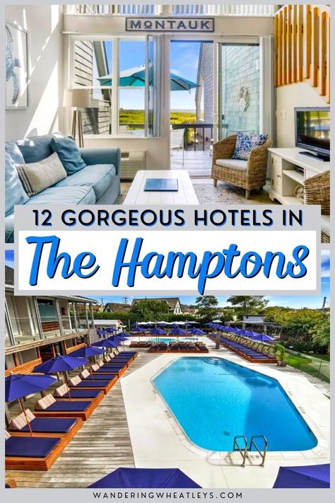 Are you looking for fabulous places to stay in the Hamptons, New York? Here the 12 BEST boutique hotels in the Hamptons for a perfect New York vacation! I where to stay in the Hamptons I accommodation in the Hamptons I Hamptons accommodation I hotels in New York I accommodation in New York I where to stay in New York I New York hotels I places to stay in New YorkI New York boutique hotels I USA travel I #NewYork #Hamptons #USA Hamptons New York, New York Vacation, New York Hotels, Best Boutique Hotels, Rich And Famous, Long Island New York, Boutique Hotels, A Celebrity, The Hamptons