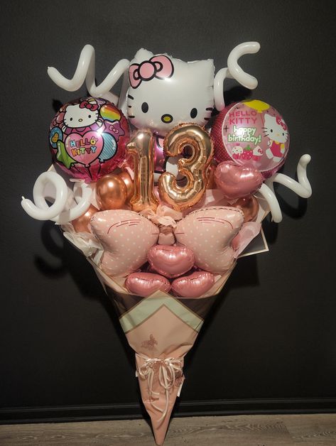 Hello Kitty Balloon bouquet  💐 🎈 Hello Kitty Balloon Bouquet, Hello Kitty Balloons, Hello Kitty Balloon, Balloon Bouquet, Bouquets, Balloons, Hello Kitty, Kitty