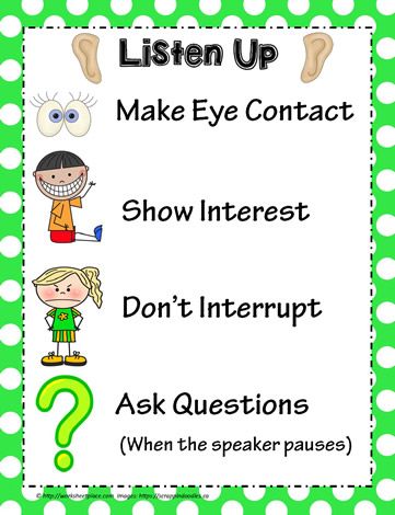 Listening Strategies For Students, 21st Century Skills, Good Manners, Good Listener, Classroom Rules, Teaching Activities, Teaching Strategies, Soft Skills, Fifth Grade