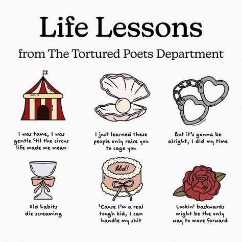 Burning Red Candles | Straight from the tortured poets department 🪶🤍 I love my little life lessons series!!! Which one is your favorite? You can also purchase… | Instagram Taylor Swift Life Lessons, Little Life, Red Candles, Just Lyrics, Which One Are You, Poets, Life Lessons, Taylor Swift, Swift