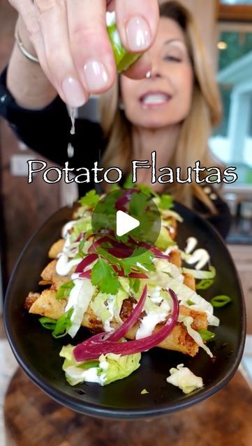 Potato And Cheese Flautas, Potato Flautas Recipe, Potato Flautas, Shereen Pavlides, Flautas Recipe, Cooking With Shereen, Latino Recipes, Nibbles For Party, Taquitos Recipe