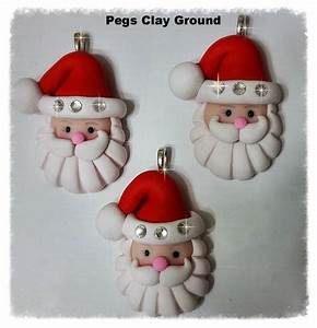 1000+ ideas about Polymer Clay Christmas on Pinterest | Air dry clay, Air drying clay and ... Polymer Clay Santa, Clay Santa, Crea Fimo, Clay Christmas Decorations, Clay Christmas, Polymer Clay Ornaments, Sculpey Clay, Christmas Clay, Polymer Clay Christmas