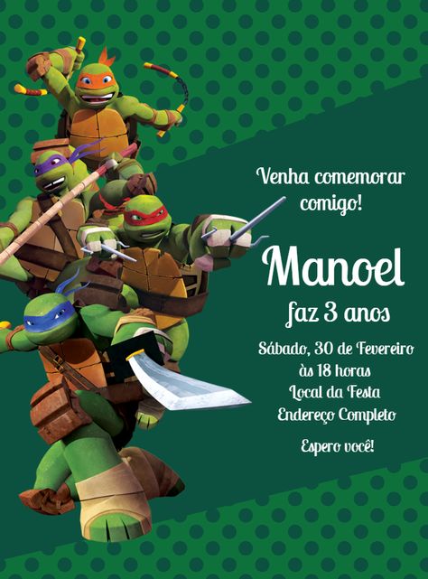 Edítate gratis usando nuestro editor online | Design by Decore Arte | Invitación Digital Invitación de cumpleaños de las Tortugas Ninja mutantes adolescentes

¡La invitación Invitación de cumpleaños de las Tortugas Ninja mutantes adolescentes perfecta para tu evento!

Personaliza tu invitación a tu gusto con nuestro editor en línea

Nuestra invitación digital Invitación de cumpleaños de las Tortugas Ninja mutantes adolescentes es totalmente personalizable. Puedes cambiar el te Baby Art Projects, Baby Art, Online Design, Art Projects, Art