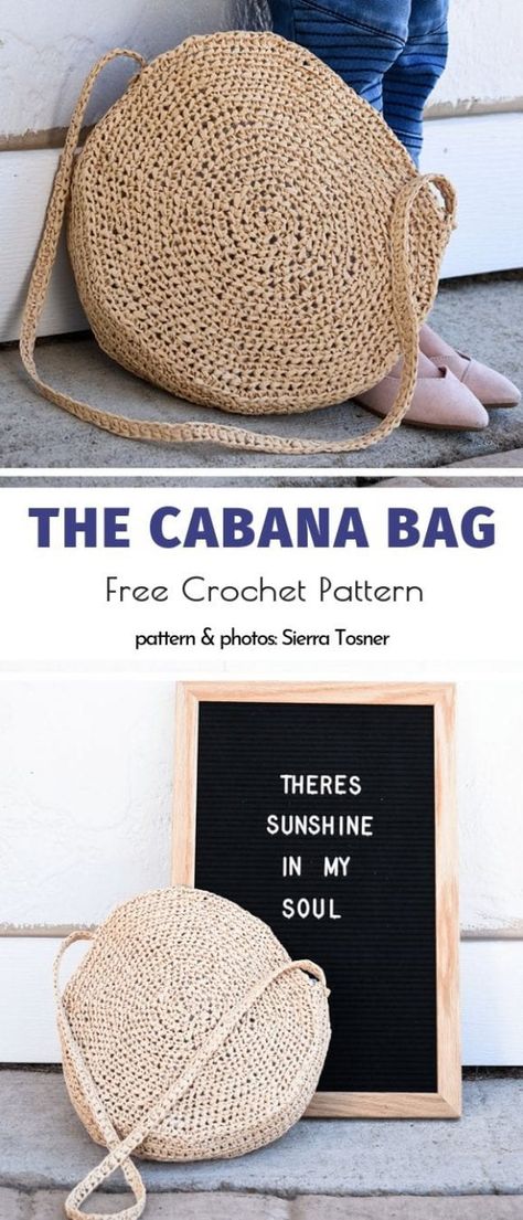 Bags For Summer, Round Bags, Knitting Bag Pattern, Crochet Beach Bags, Boho Clutch, Bags Crochet, Free Crochet Bag, Crochet Bag Pattern Free, Bag Pattern Free