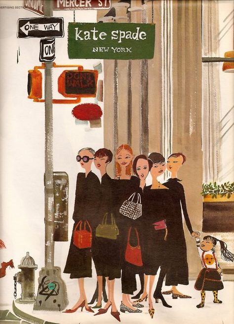 kate spade Women In Black, Lukisan Cat Air, Art Et Illustration, Mail Art, Pics Art, Caricatures, 그림 그리기, New Yorker, A Group