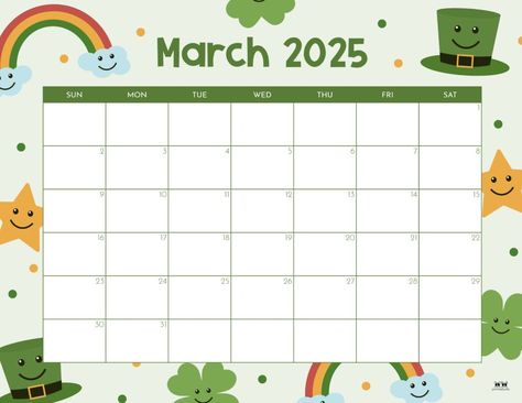 Choose from 107 different March 2025 monthly calendars perfect for this festive month! All calendars can be printed from home and are 100% FREE! March 2025 Calendar, Journal Book Design, March Calendar Printable, March Calendar, Free Printable Calendar Templates, Monthly Printable, Monthly Planner Template, Monthly Calendars, School Labels