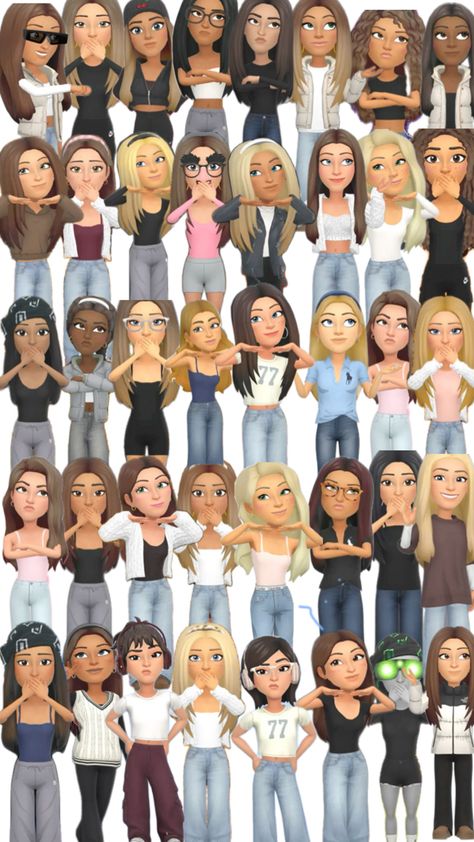 Alt Bitmoji Outfits, Fall Bitmoji Outfits, Pretty Bitmoji Ideas, Bitmoji Outfits Baddie, Cute Snapchat Bitmoji Ideas, Emoji Clothes, Snapchat Avatar, Bitmoji Outfits, Preppy Kids