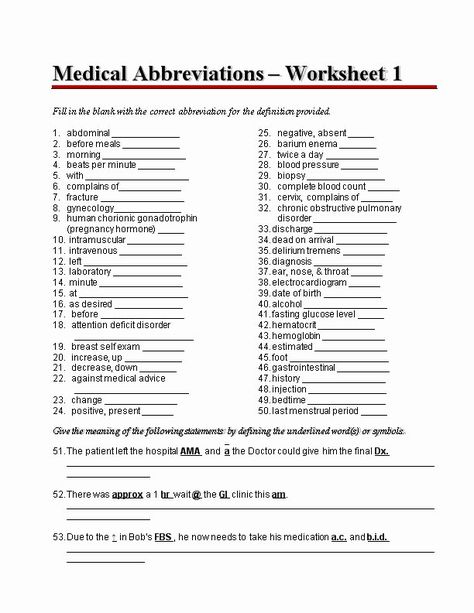 Medical Terminology Abbreviations Worksheet Fresh Medical Terminology Worksheet | Chessmuseum Template Library Medical Assistant Study Notes, Medical Terminology Worksheets, Abbreviations Worksheet, Clinical Pharmacy, Medical Abbreviations, Prefix Worksheet, Scientific Notation Worksheet, Boundaries Worksheet, Medical Terminology Study