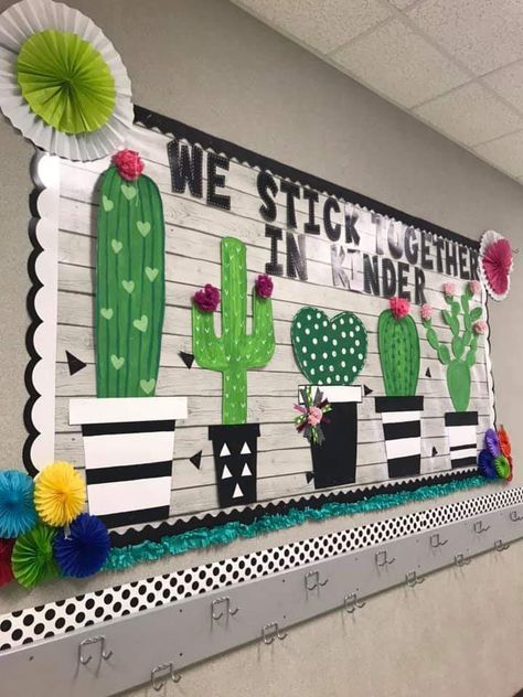 Cactus Bulletin Board, Cactus Classroom Theme, Cactus Classroom, Cactus Classroom Decor, Toddler Classroom Decorations, Classroom Curtains, Plants Classroom, Pet Store Ideas, Teacher Appreciation Doors